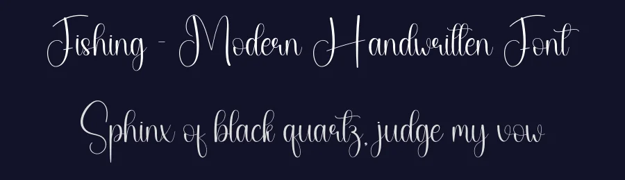 Fishing – Modern Handwritten Font by creativeletter — Script Handwritten Font — thumbnail 2