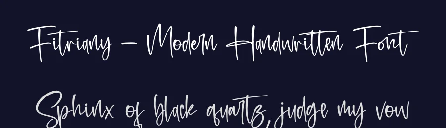 Fitriany – Modern Handwritten Font by letternity — Script Handwritten Font — thumbnail 2