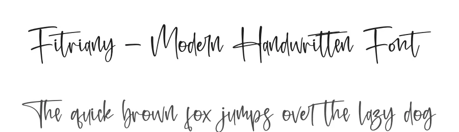 Fitriany – Modern Handwritten Font by letternity — Script Handwritten Font