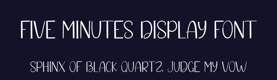 Five Minutes Display Font by andikastudio — Display Font — thumbnail 2