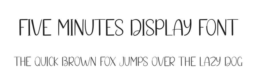 Five Minutes Display Font by andikastudio — Display Font