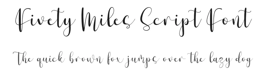 Fivety Miles Script Font by Forberas Foundry — Script Handwritten Font