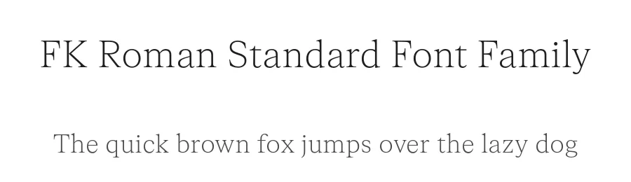 FK Roman Standard Font Family by Florian Karsten — Serif Font