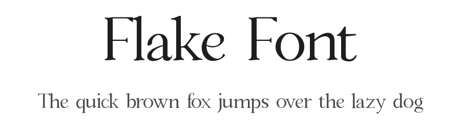 Flake Font by embuntype β Serif Font
