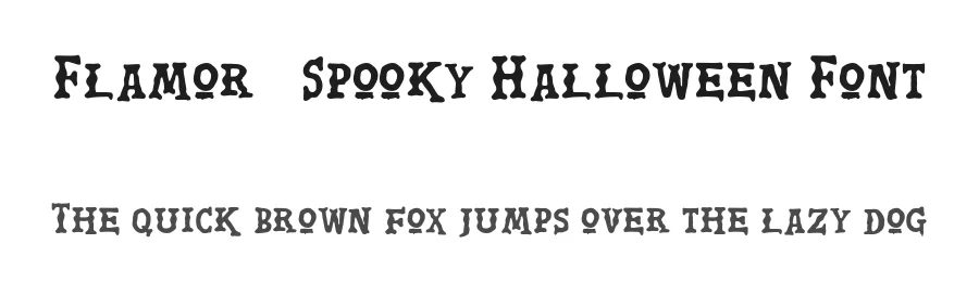 Flamor – Spooky Halloween Font by Artisan Template — Decorative Font
