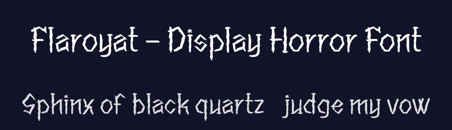 Flaroyat – Display Horror Font by productype — Display Font — thumbnail 2