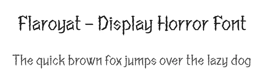 Flaroyat – Display Horror Font by productype — Display Font