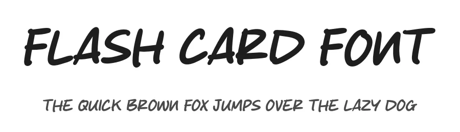 Flash Card Font by Origin Type — Script Handwritten Font