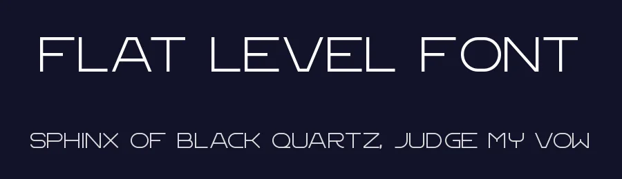 Flat Level Font by slarpec — Sans Serif Font — thumbnail 2