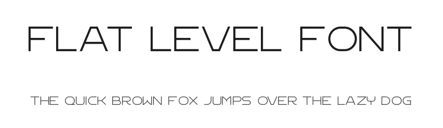 Flat Level Font by slarpec — Sans Serif Font