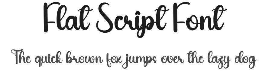 Flat Script Font by andikastudio — Script Handwritten Font