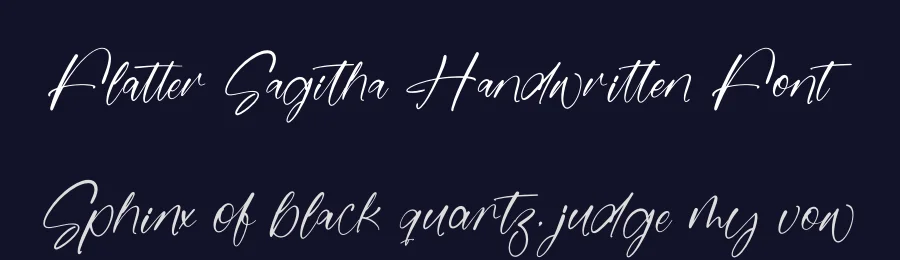 Flatter Sagitha Handwritten Font by stylishtype.co — Script Handwritten Font — thumbnail 2