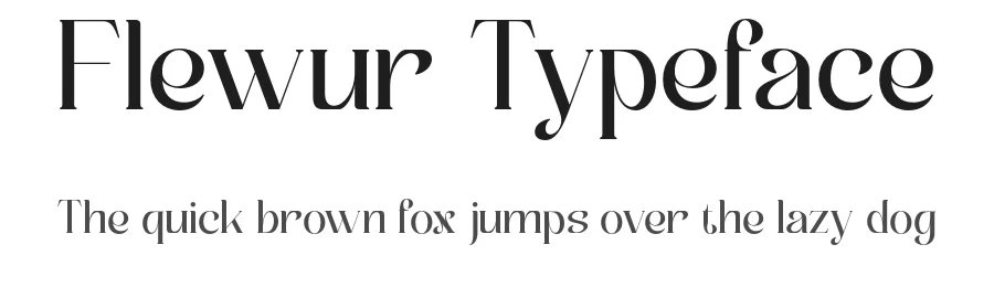 Flewur Typeface by Pikgura Type — Display Font