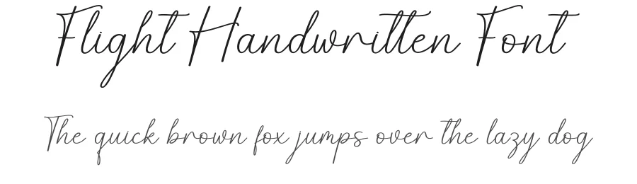 Flight Handwritten Font by creativeletter — Script Handwritten Font