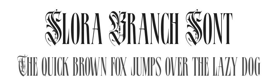 Flora Branch Font by alit design — Blackletter Font