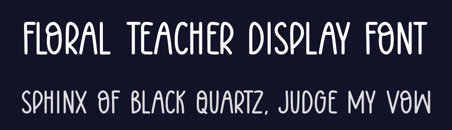 Floral Teacher Display Font by Craftedtype — Decorative Font — thumbnail 2