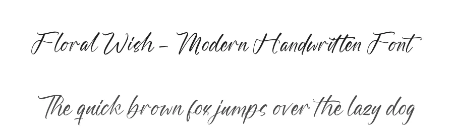 Floral Wish – Modern Handwritten Font by stylishtype.co — Script Handwritten Font