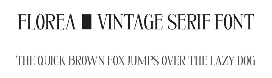 Florea – Vintage Serif Font by sixtypefoundry — Serif Font