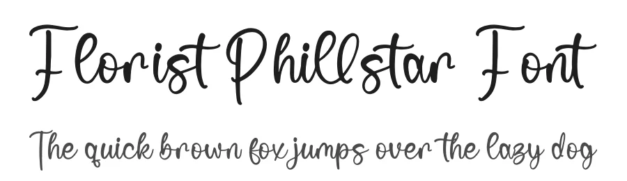 Florist Phillstar Font by glorytype — Script Handwritten Font