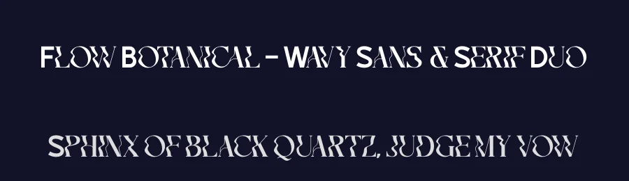Flow Botanical – Wavy Sans & Serif Duo by timelesstype.co — Sans Serif Font — thumbnail 2