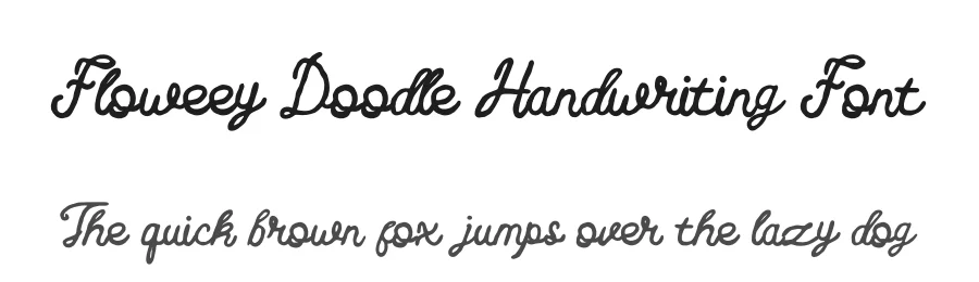 Floweey Doodle Handwriting Font by PutraCetol Studio — Script Handwritten Font