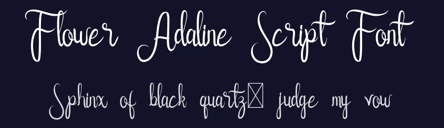 Flower Adaline Script Font by edricstudio — Script Handwritten Font — thumbnail 2