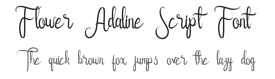 Flower Adaline Script Font by edricstudio — Script Handwritten Font