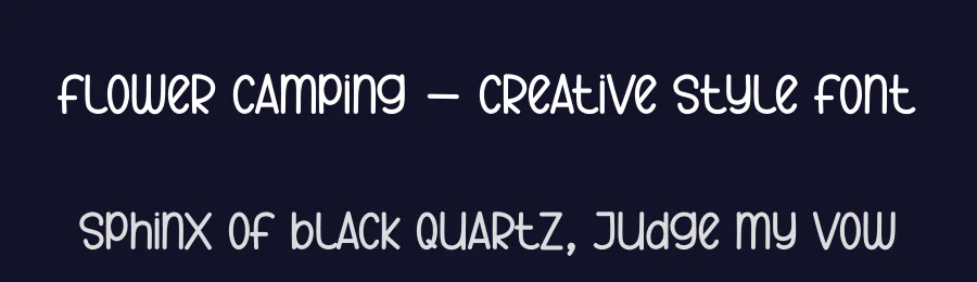 Flower Camping – Creative Style Font by andikastudio — Display Font — thumbnail 2