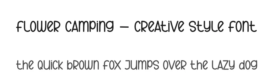 Flower Camping – Creative Style Font by andikastudio — Display Font