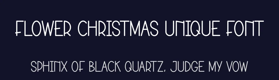 Flower Christmas Unique Font by creativeletter — Display Font — thumbnail 2
