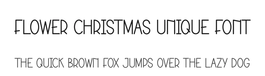 Flower Christmas Unique Font by creativeletter — Display Font