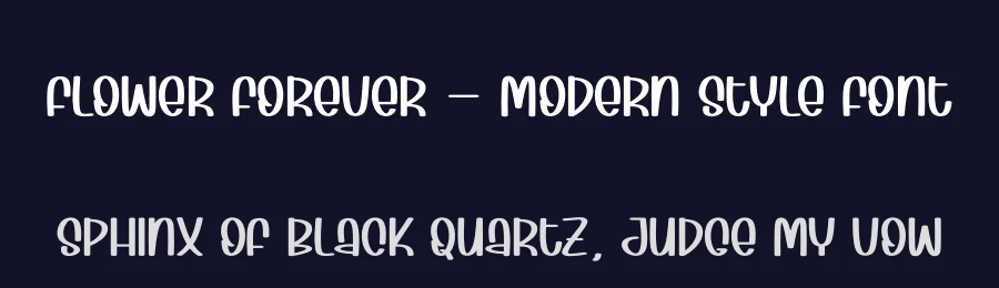 Flower Forever – Modern Style Font by andikastudio — Display Font — thumbnail 2