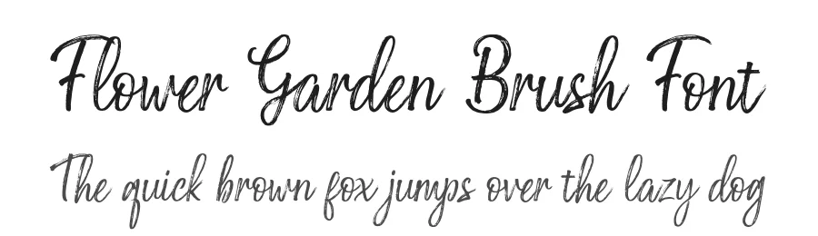 Flower Garden Brush Font by stripesstudio — Script Handwritten Font