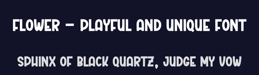 Flower – Playful And Unique Font by andikastudio — Display Font — thumbnail 2