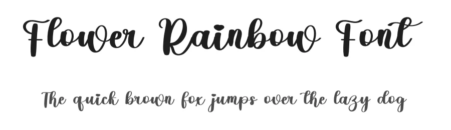 Flower Rainbow Font by freshtypeink — Script Handwritten Font