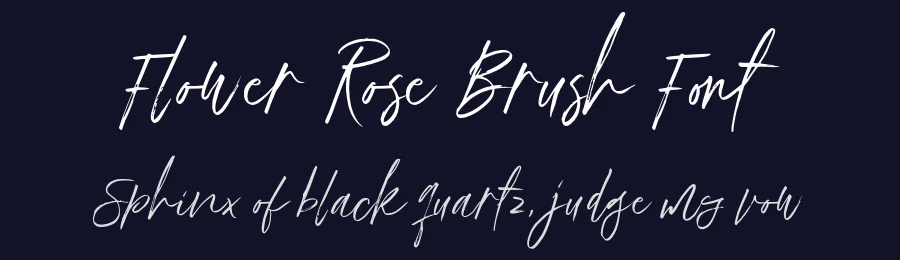 Flower Rose Brush Font by Areatype — Script Handwritten Font — thumbnail 2