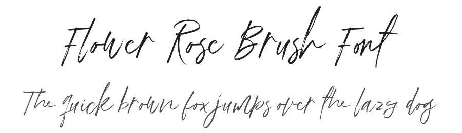 Flower Rose Brush Font by Areatype — Script Handwritten Font