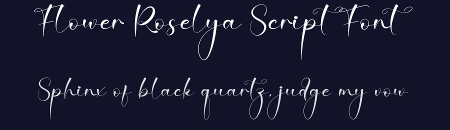Flower Roselya Script Font by creativeletter — Script Handwritten Font — thumbnail 2