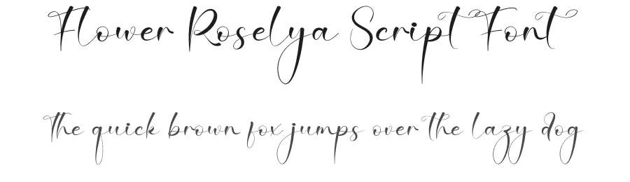 Flower Roselya Script Font by creativeletter — Script Handwritten Font