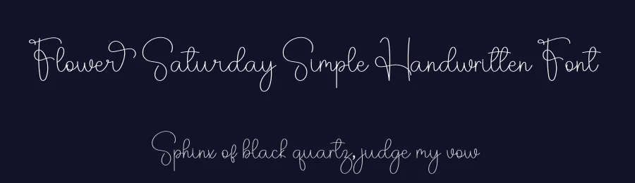 Flower Saturday Simple Handwritten Font by freshtypeink — Script Handwritten Font — thumbnail 2