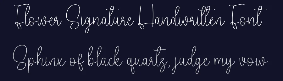 Flower Signature Handwritten Font by andikastudio — Script Handwritten Font — thumbnail 2