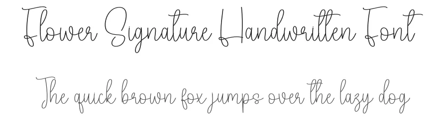 Flower Signature Handwritten Font by andikastudio — Script Handwritten Font