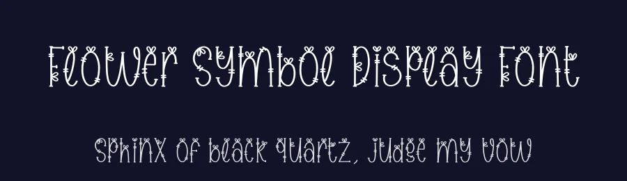 Flower Symbol Display Font by creativeletter — Display Font — thumbnail 2