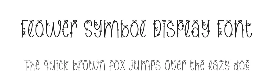 Flower Symbol Display Font by creativeletter — Display Font