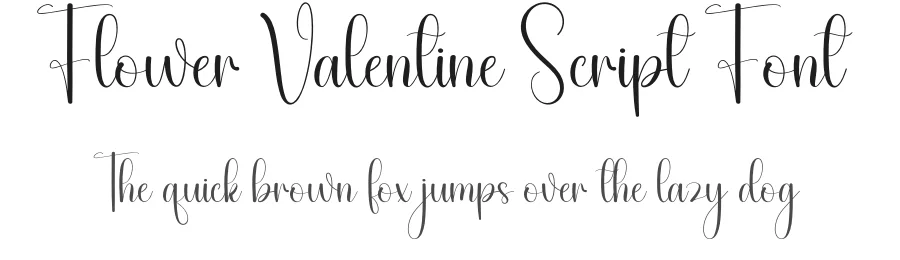 Flower Valentine Script Font by andikastudio — Script Handwritten Font