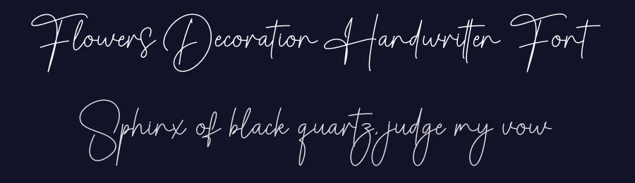 Flowers Decoration Handwritten Font by creativeletter — Script Handwritten Font — thumbnail 2