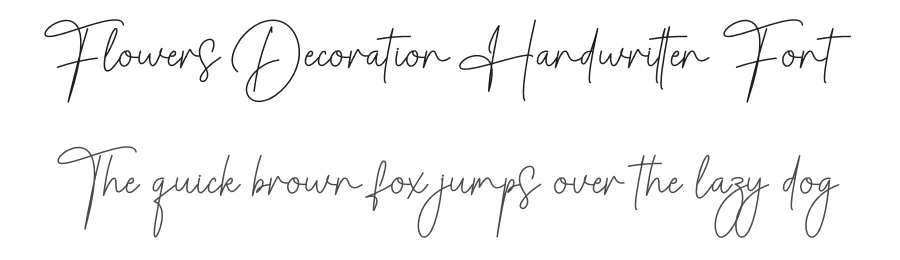 Flowers Decoration Handwritten Font by creativeletter — Script Handwritten Font