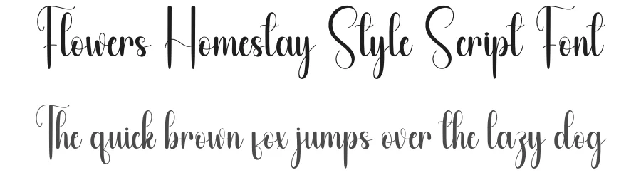 Flowers Homestay Style Script Font by andikastudio — Script Handwritten Font
