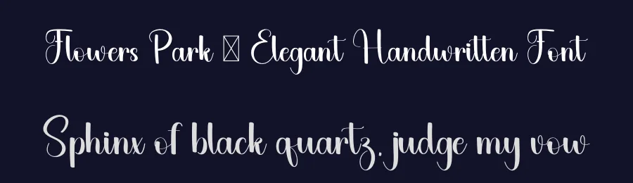 Flowers Park – Elegant Handwritten Font by freshtypeink — Script Handwritten Font — thumbnail 2