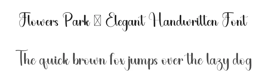 Flowers Park – Elegant Handwritten Font by freshtypeink — Script Handwritten Font
